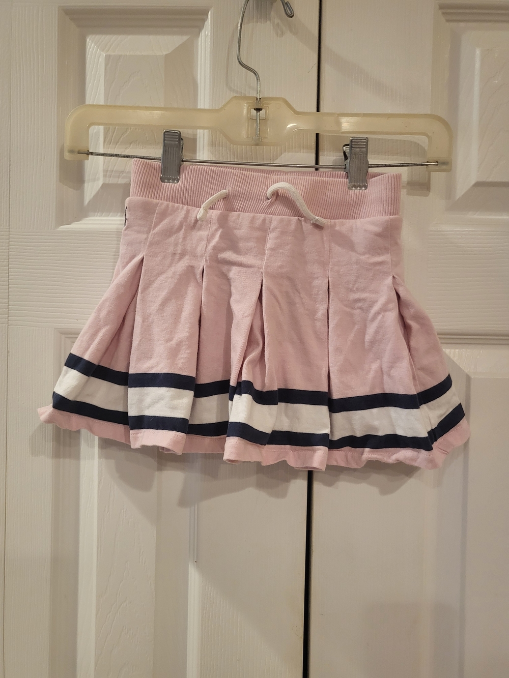 Polo Ralph Lauren Girls Pink Pleated Tennis Skort Size 4 - Striped Trim